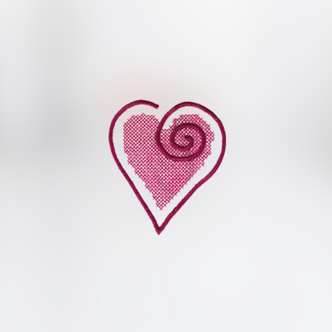 Heart Cross Stitch Embroidery Design