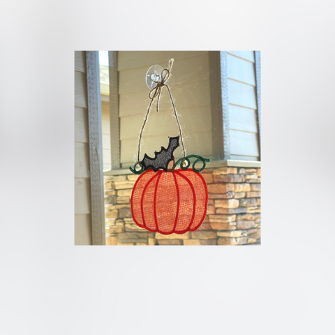 In The Hoop FSL Pumpkin Banner Embroidery Design