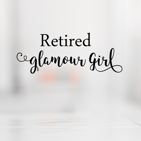 Retired Glamour Girl Script SVG