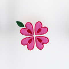 FREE Floral Heart Applique Machine Embroidery Design