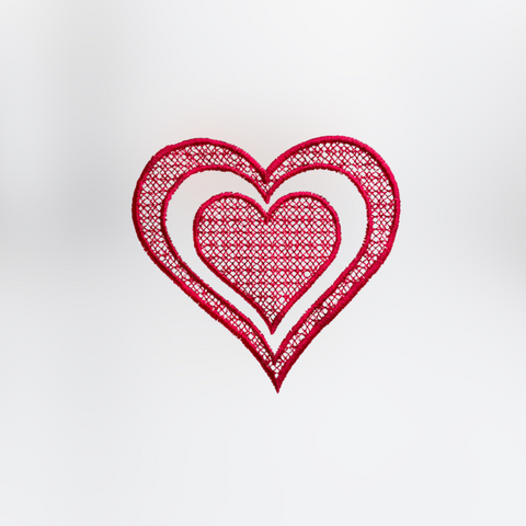 Heart Knockdown Free Embroidery Design