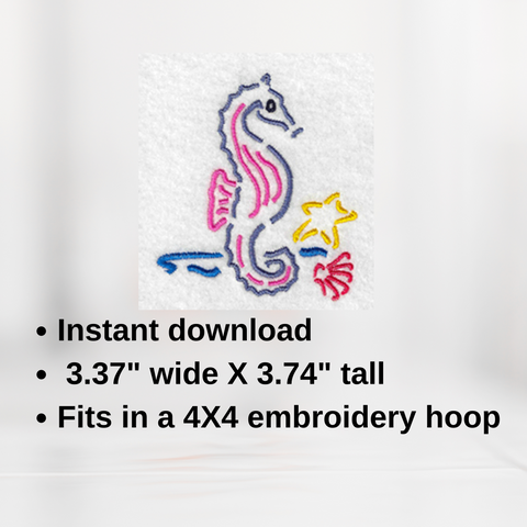 Sea Horse embroidery design