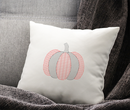 Redwork Pumpkin Embroidery Design