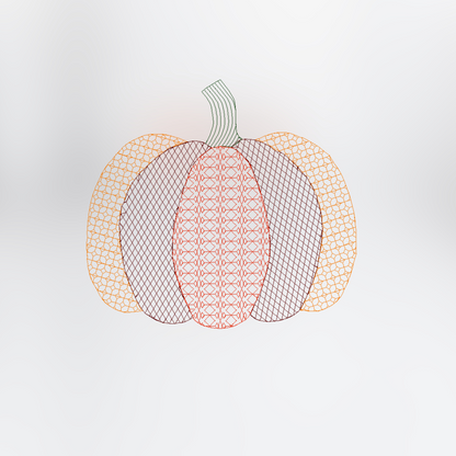 Redwork Pumpkin Embroidery Design
