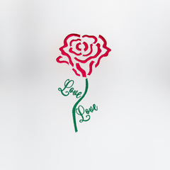 Love Rose Embroidery Design