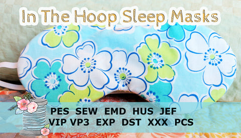 ITH Sleep Mask. In the hoop machine embroidery sleeping mask -  Portugal