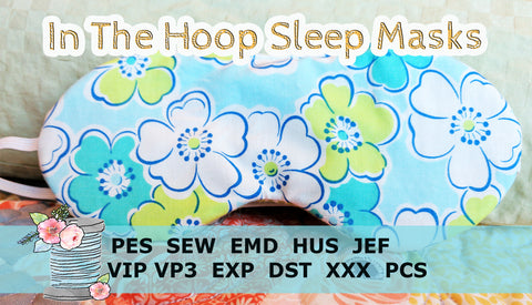 In The Hoop Sleep Mask Embroidery Design