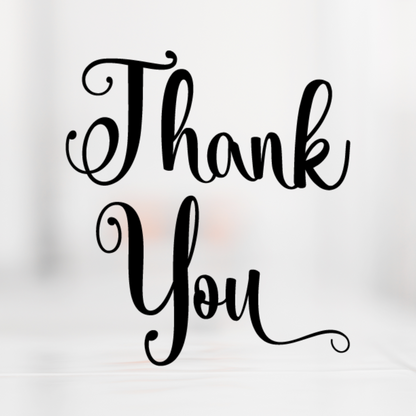 Thank You cursive SVG Cut File