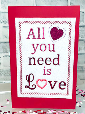 Valentine's Day Cards In The Hoop Embroidery Designs