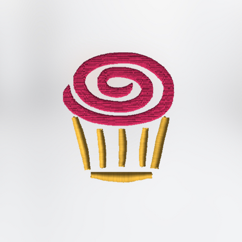 Cupcake embroidery design