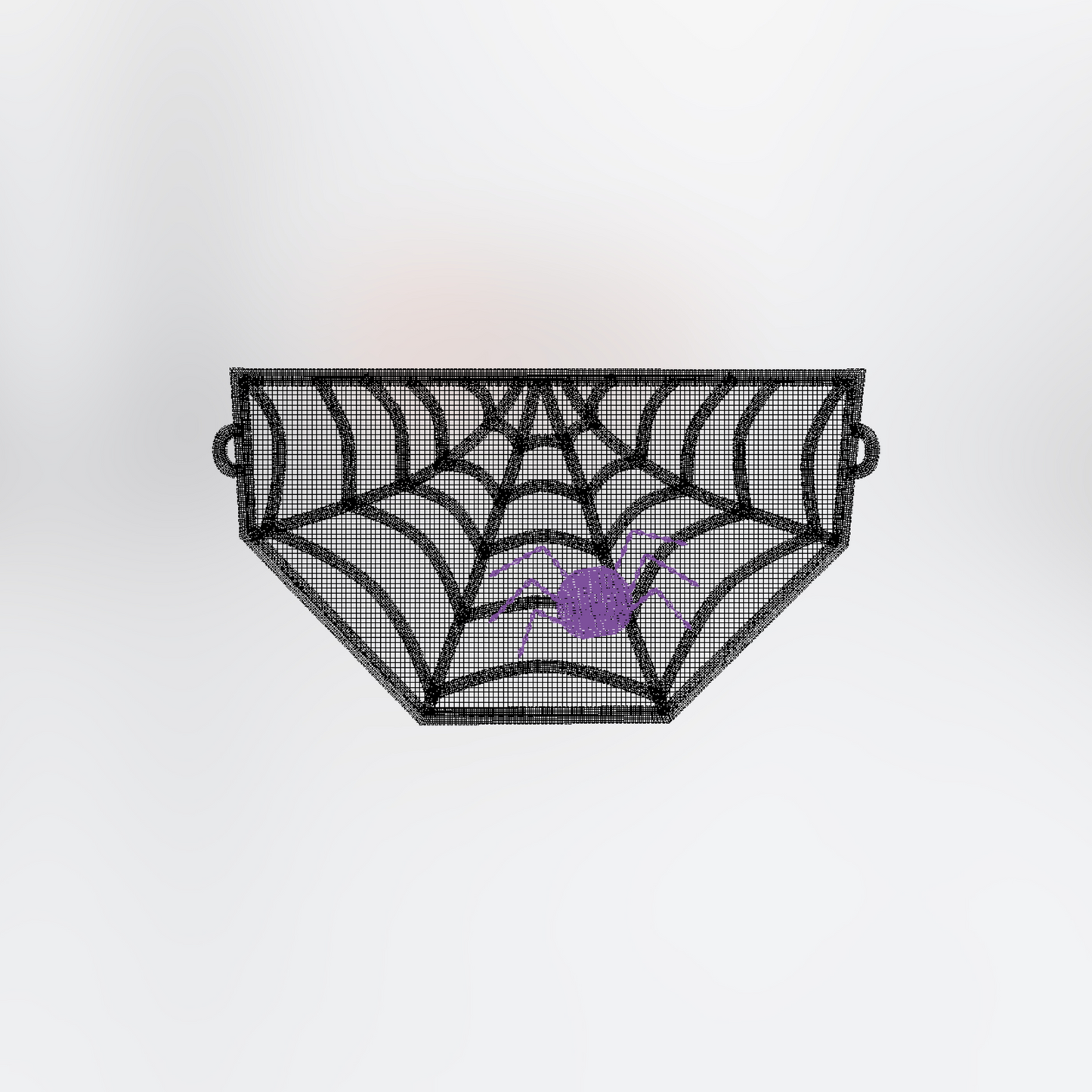 Lace Spider Web Embroidery Design for Halloween Banner