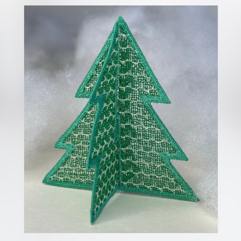 3D Mylar Tree embroidery designs for Christmas